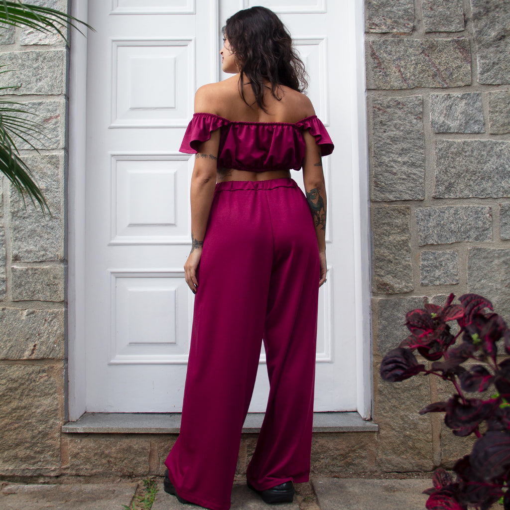 Calça Pantalona Moletinho