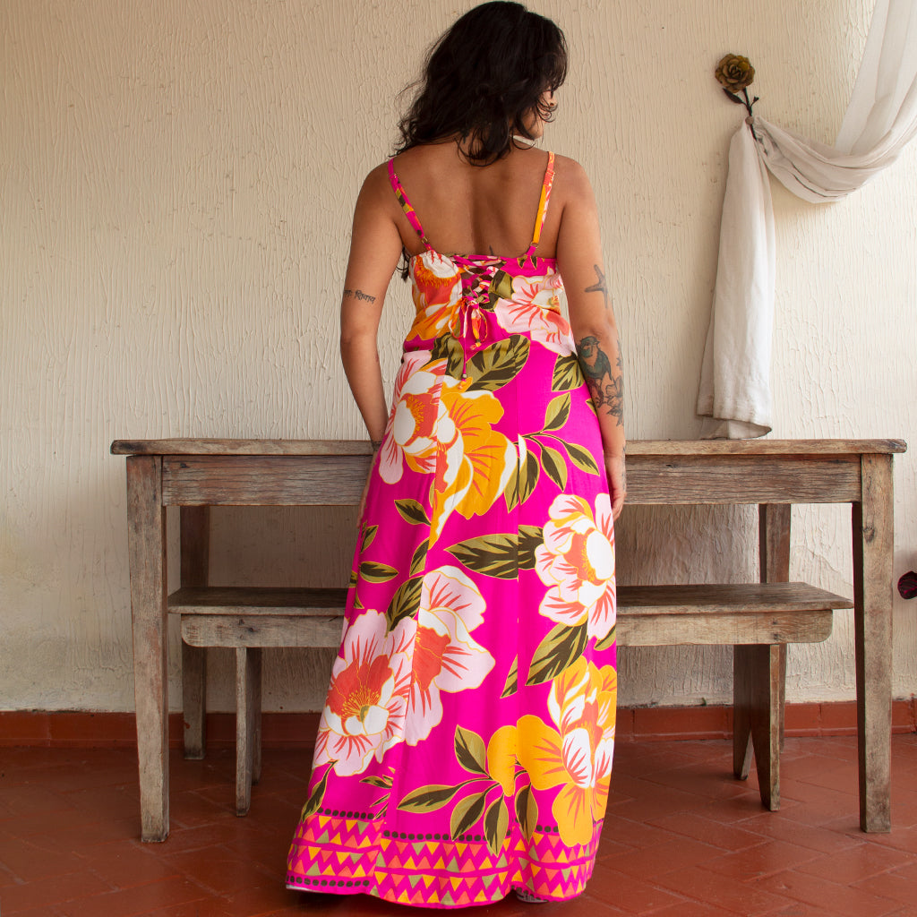 Vestido Longo Botões