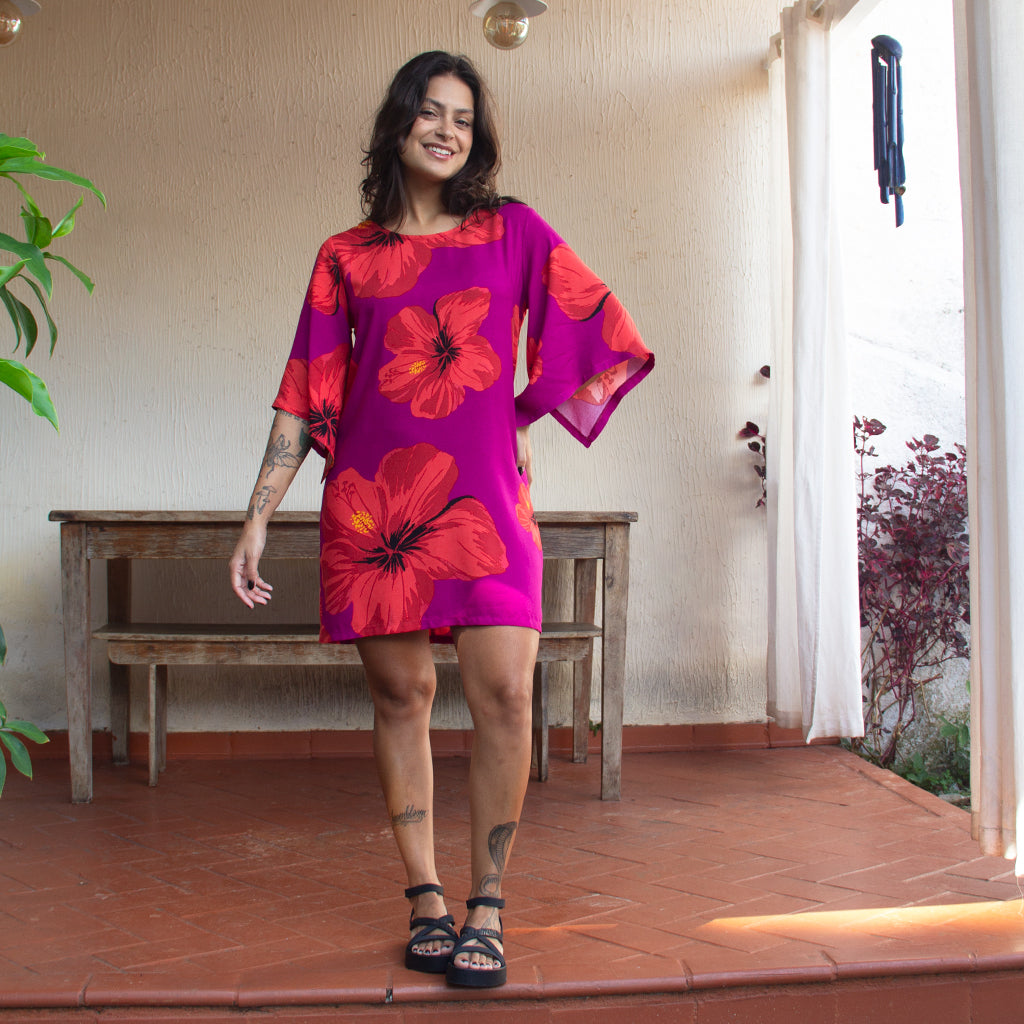 Vestido Mangas Máxi