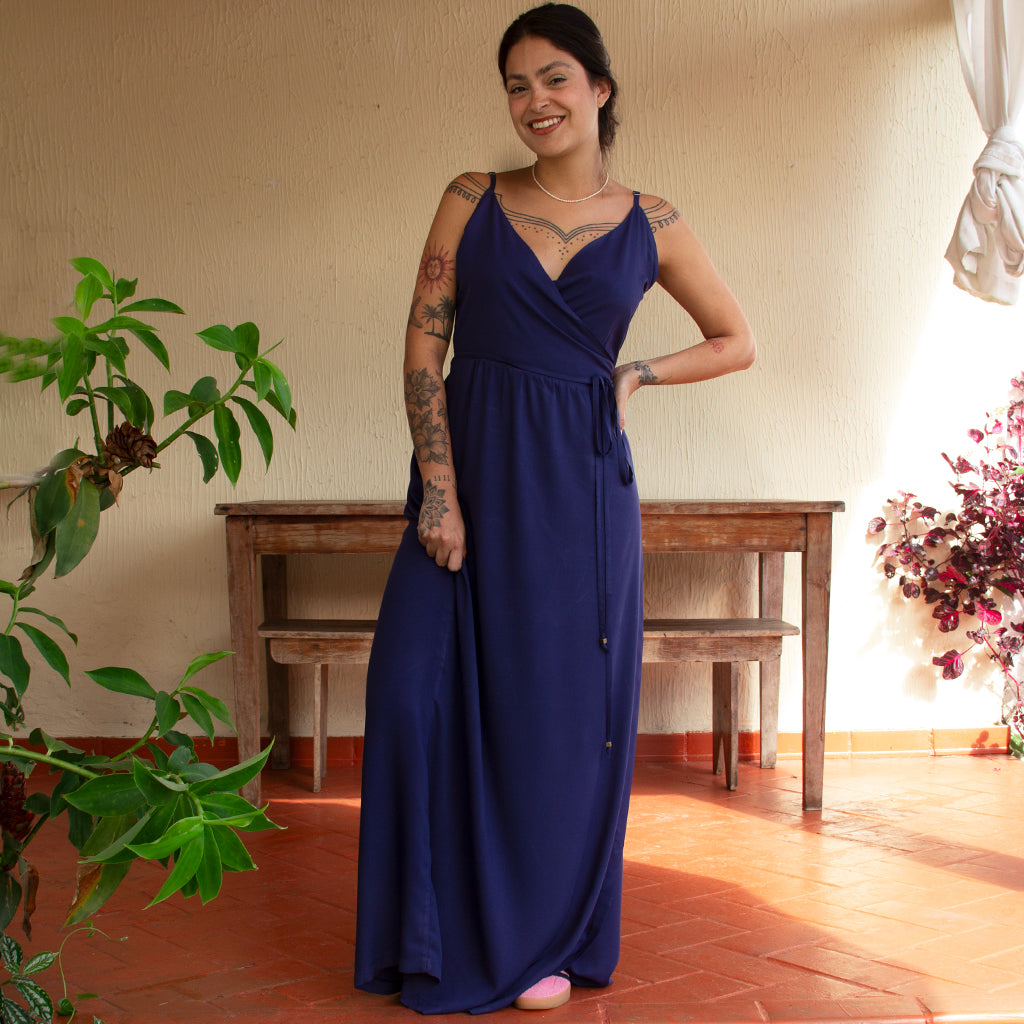 Vestido Longo Transpasse