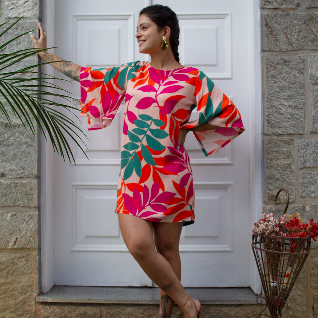 Vestido Mangas Máxi