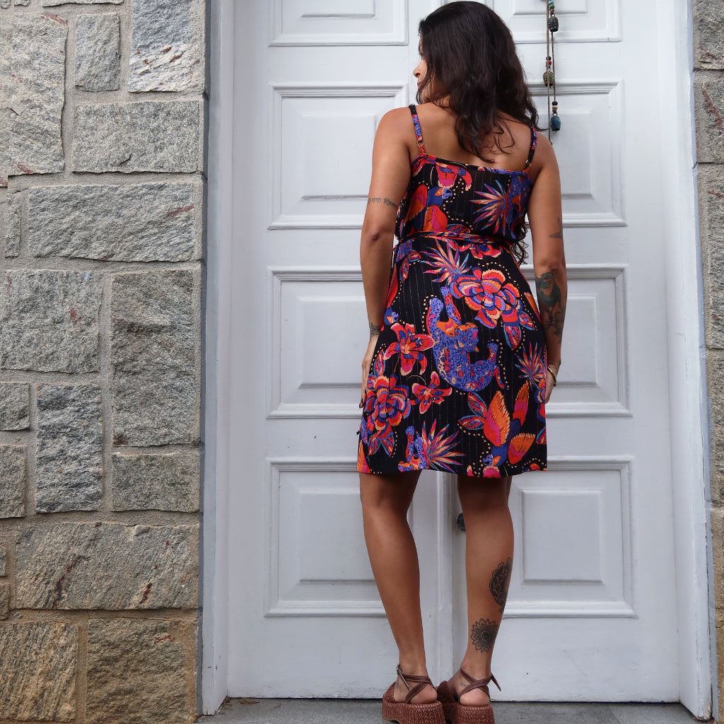 Vestido Transpasse Colorê