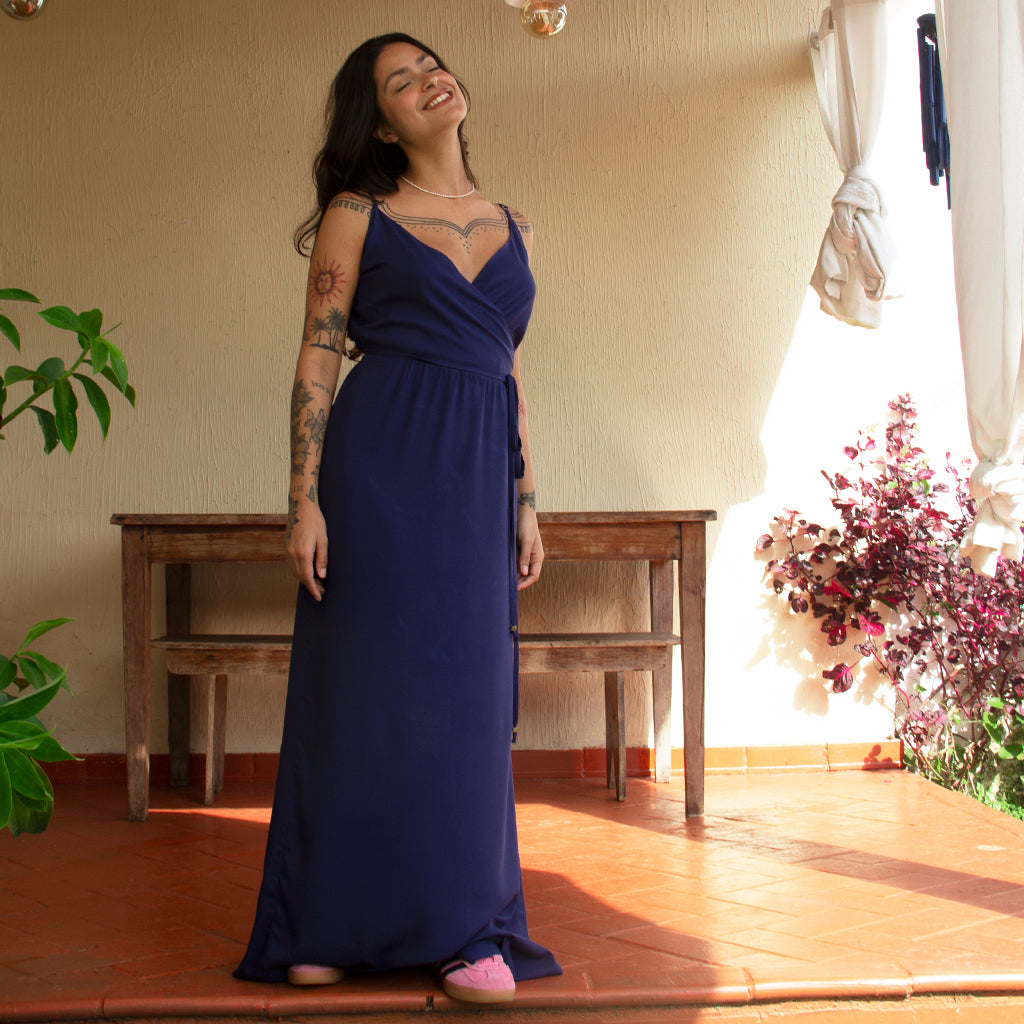 Vestido Longo Transpasse