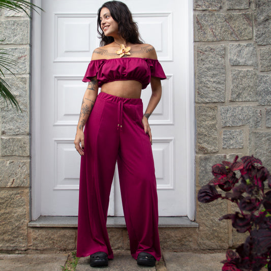Calça Pantalona Moletinho