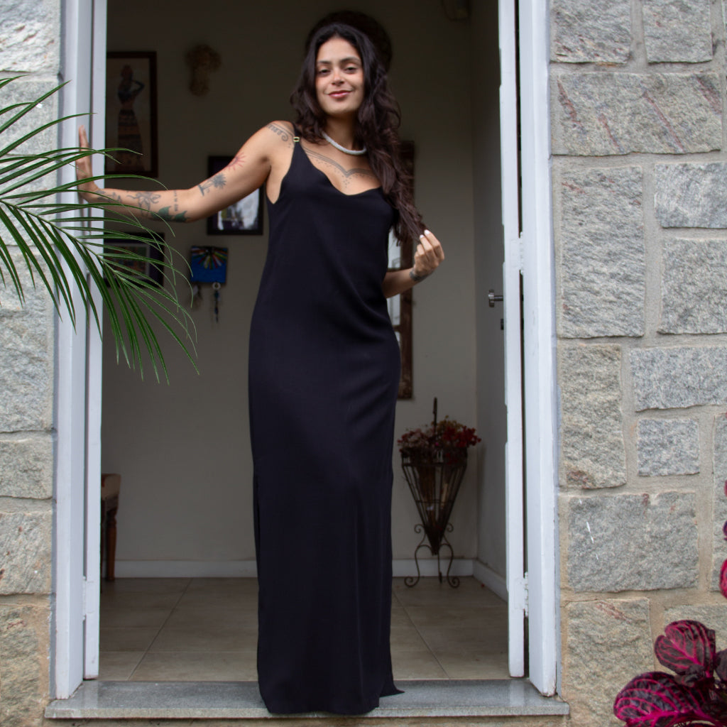 Vestido Longo Fendas