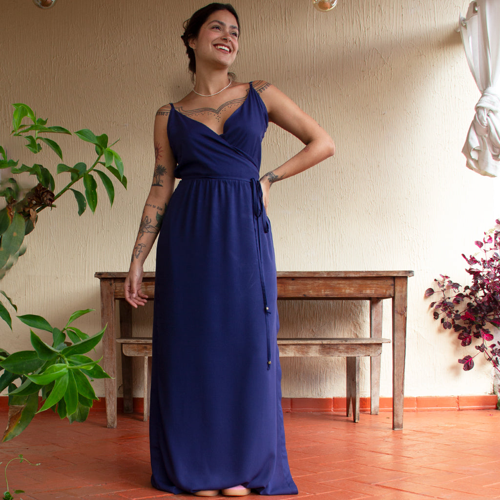 Vestido Longo Transpasse
