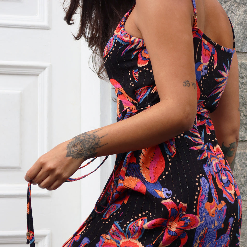 Vestido Transpasse Colorê