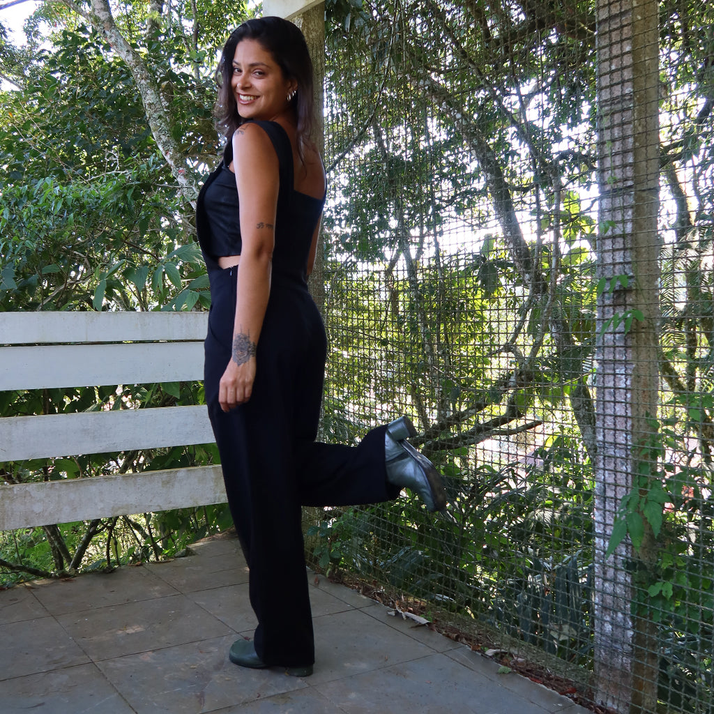 Jardineira Longa Linho