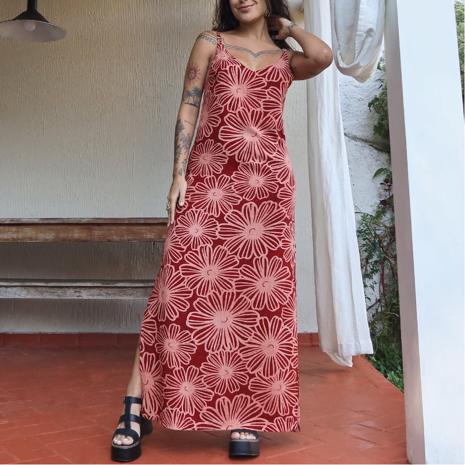 Vestido Longo Fendas