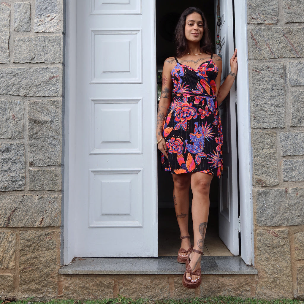 Vestido Transpasse Colorê