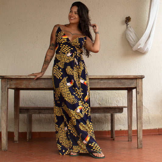 Vestido Longo Transpasse