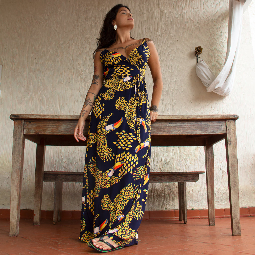 Vestido Longo Transpasse