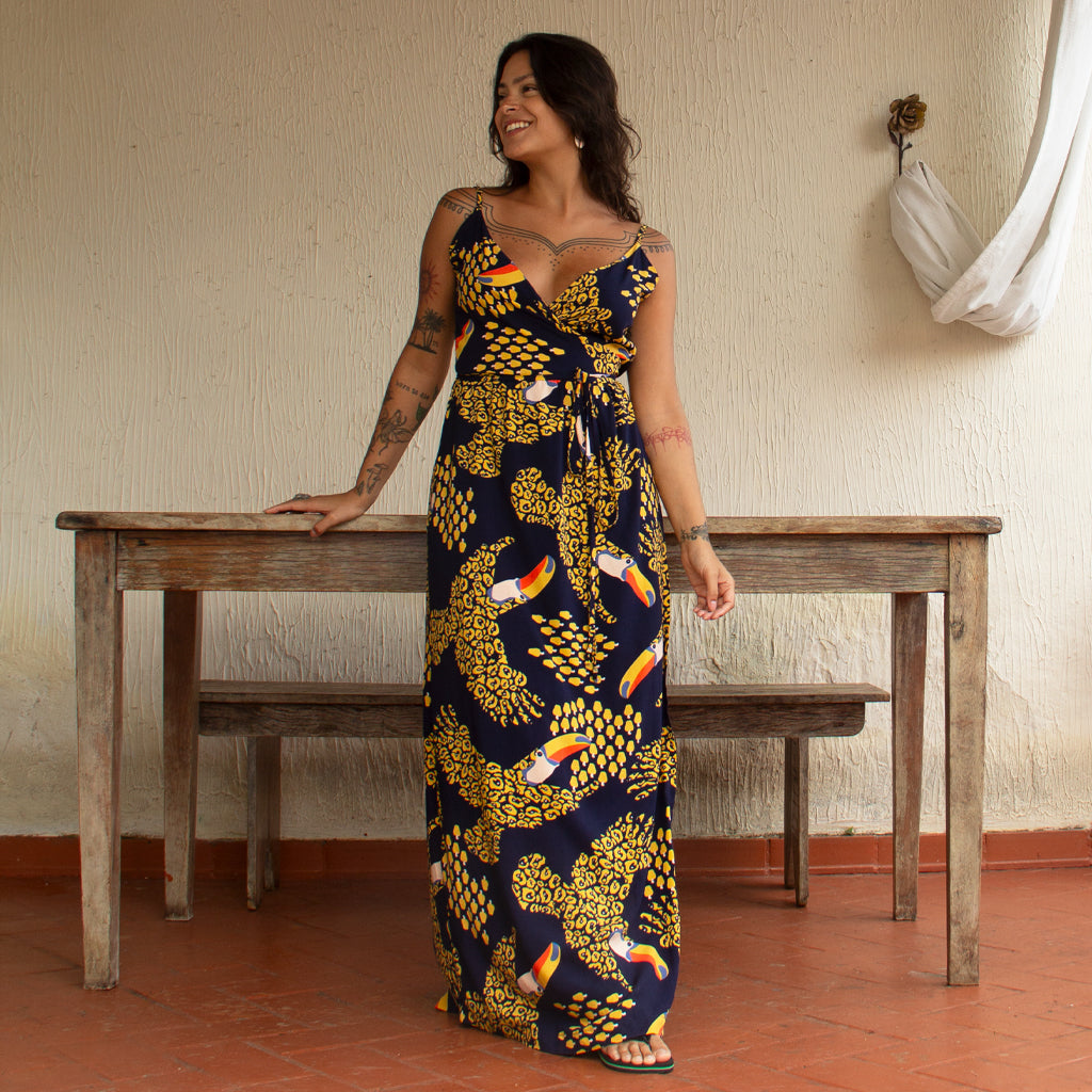 Vestido Longo Transpasse